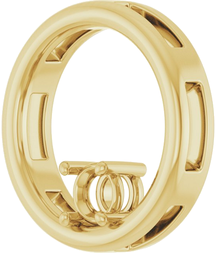 Pakabukas „Solitaire Circle“ 585 Geltonojo Aukso Round 4.1mm (2)