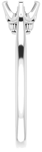 14K White 6 mm Round Engagement Ring Mounting (4)