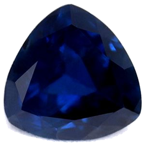 0.68 carat BLUE Trilliant Safyras (1)