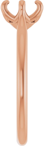 Sužadėtuvių Žiedas „Solitaire“ 585 Rožinis Aukso Round 7mm (4)