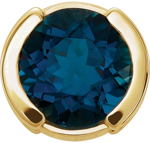Pakabukas „Round Half-Bezel Slide“ 14k yellow gold Round 3.4mm (3)