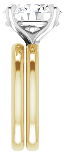 Sužadėtuvių Žiedas „Solitaire“ 585 Baltojo Ir Geltonojo Aukso Oval 12mm x 10mm (9)