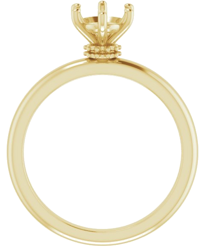 Sužadėtuvių Žiedas „Accented“ 14k yellow gold Oval 8mm x 6mm (3)