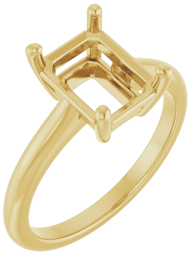 Sužadėtuvių Žiedas „V-End Prong“ 14k yellow gold Emerald 9mm x 7mm (1)