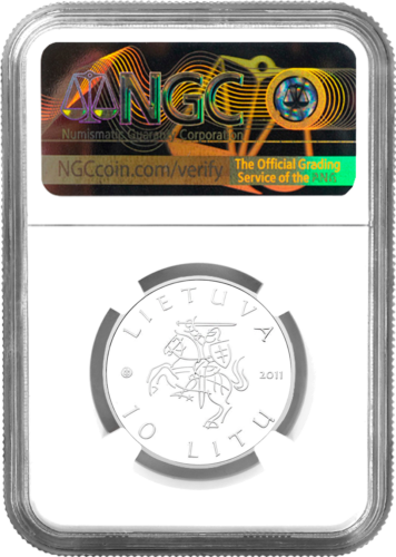 Lithuania  2011 Theater 10 litas silver coin PF 69 ULTRA CAMEO (2)