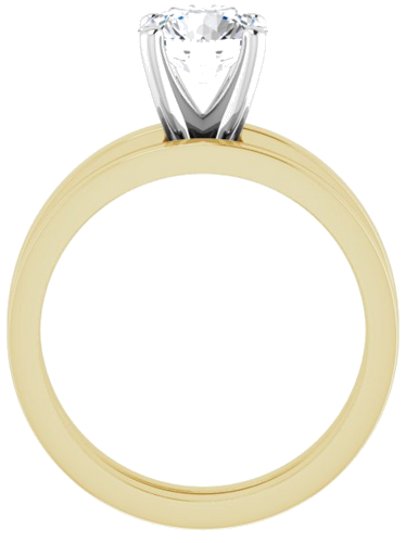 Sužadėtuvių Žiedas „Solitaire“ 18k yellow/white gold Round 7mm (7)