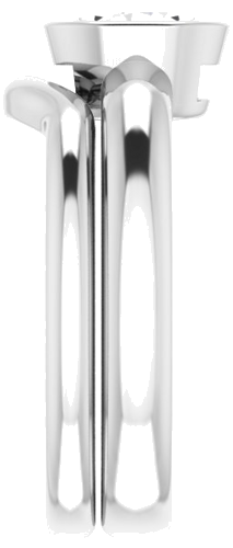 Sužadėtuvių Žiedas „Bezel-Set Solitaire“ 585 Baltojo Aukso Oval 7mm x 5mm (9)