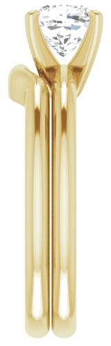 Sužadėtuvių Žiedas „Solitaire“ 14k yellow gold Cushion 6mm (9)