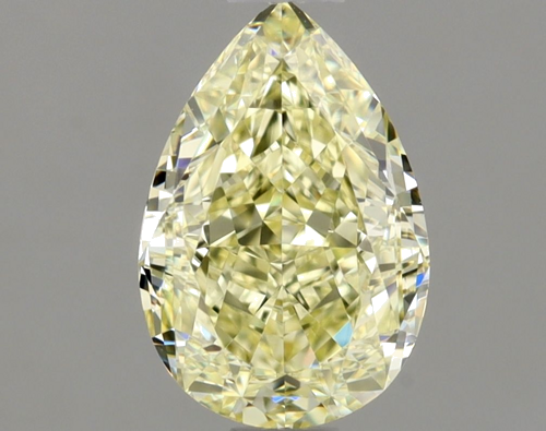 1.01 carat Faint Yellow-VVS1 Natūralus Pear Deimantas (1)