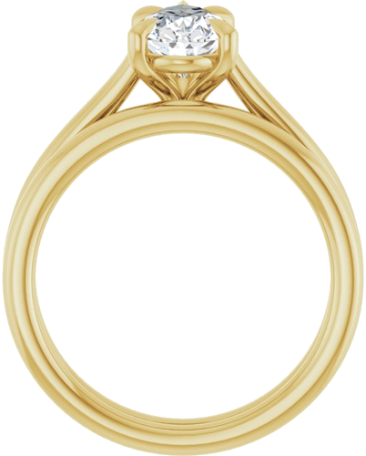 Sužadėtuvių Žiedas „Claw-Pong“ 14k yellow gold Pear 10mm x 6mm (7)