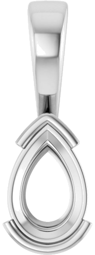 Platinum 9x6 mm Pear Pendant Mounting (1)