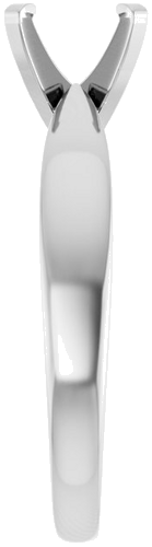 Platinum 7.4 mm Round Solitaire Engagement Ring Mounting (4)