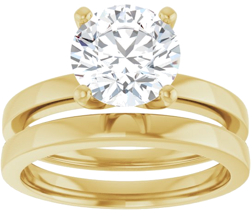 Sužadėtuvių Žiedas „Solitaire“ 14k yellow gold Round 8mm (8)