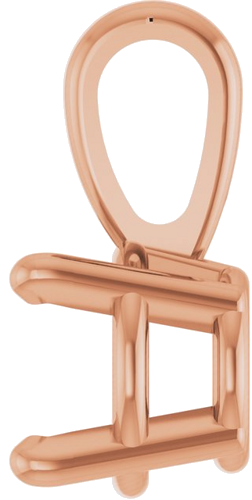 14K Rose 5 mm Round 4-Prong Pendant Mounting (3)
