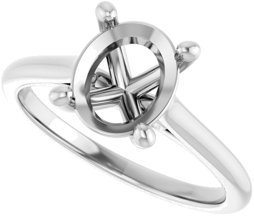 Sužadėtuvių Žiedas „Accented Infinity-Inspired“ 14k white gold Oval 9mm x 7mm (5)