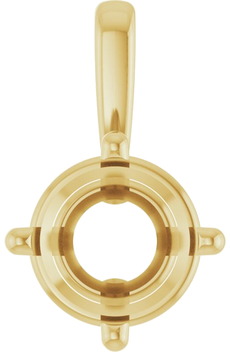 Pakabukas „Solitaire“ 14k yellow gold Round 7mm (1)
