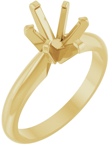 Sužadėtuvių Žiedas „Solitaire“ 14k yellow gold Oval 8mm x 6mm (1)