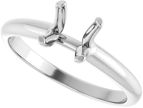 Sužadėtuvių Žiedas „Solitaire“ 14k white gold Square 5mm (5)