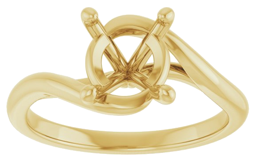 Sužadėtuvių Žiedas „Bypass“ 14k yellow gold Oval 9mm x 7mm (3)