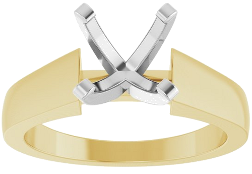 Sužadėtuvių Žiedas „Solitaire“ 14k yellow/white gold Round 8.8mm (3)