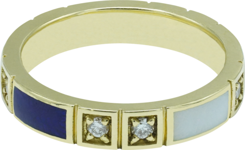 Rings with Limoges ceramic and diamonds (3)