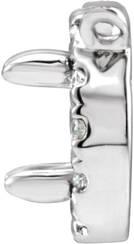 Pakabukas „French-Set Halo-Style“ 14k white gold Round 3mm (2)