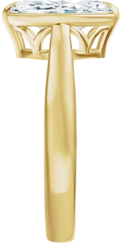 Sužadėtuvių Žiedas „Claw-Prong Solitaire Bezel-Style“ 14k yellow gold Marquise 14mm x 7mm (4)
