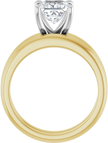 Sužadėtuvių Žiedas „Claw-Prong Solitaire“ 14k yellow/white gold Square 6mm (7)