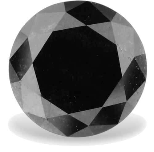 1.25 carat Fancy Black-VVS2 Excellent cut Natūralus Round Deimantas (1)