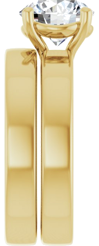 Sužadėtuvių Žiedas „Solitaire“ 14k yellow gold Round 8mm (9)