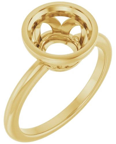 Sužadėtuvių Žiedas „Bezel-Set“ 14k yellow gold Round 8.8mm (1)