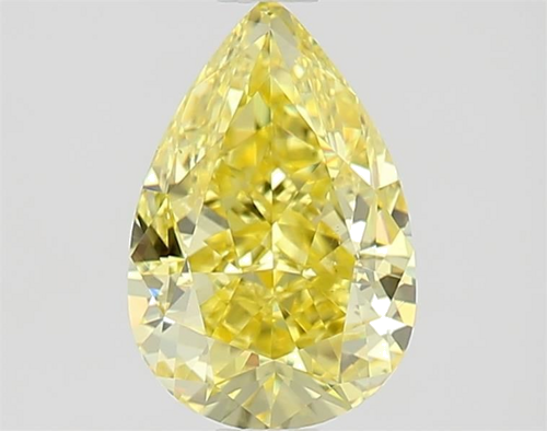 1.01 carat Fancy Intense Yellow-VS2 Natūralus Pear Deimantas (1)