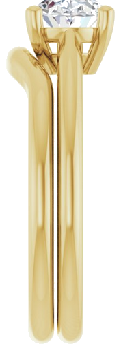 Sužadėtuvių Žiedas „Solitaire“ 14k yellow gold Oval 8mm x 6mm (9)