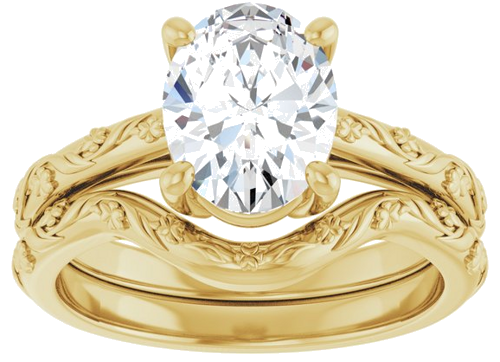 Sužadėtuvių Žiedas „Solitaire“ 14k yellow gold Oval 9mm x 7mm (8)