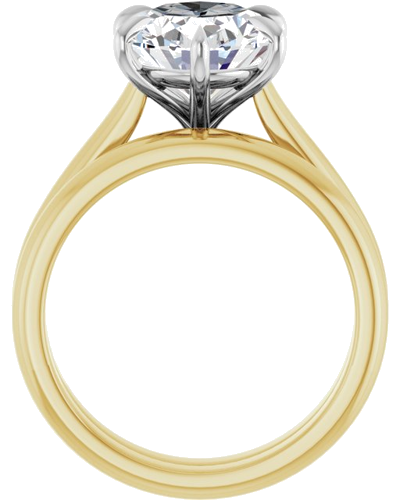 Sužadėtuvių Žiedas „Claw-Prong“ 14k yellow/white gold Oval 11mm x 9mm (7)