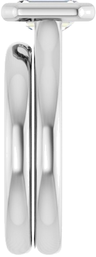 14K White  7x5 mm Emerald Solitaire Engagement Ring Mounting (9)