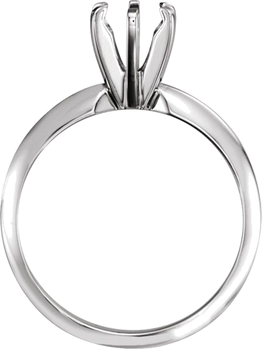 Sužadėtuvių Žiedas „Pre-Notched Solitaire“ 585 Baltojo Aukso Round 5.7mm x 6mm (2)