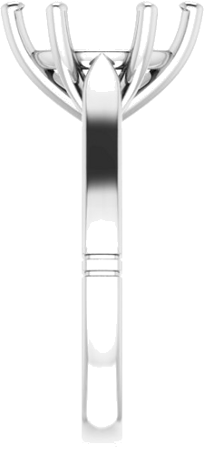 Platinum  11 mm Round Solitaire Engagement Ring Mounting (4)