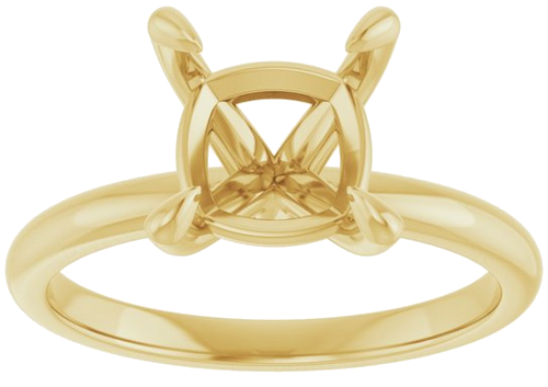 Sužadėtuvių Žiedas „Solitaire“ 10k yellow gold Cushion 8mm (3)