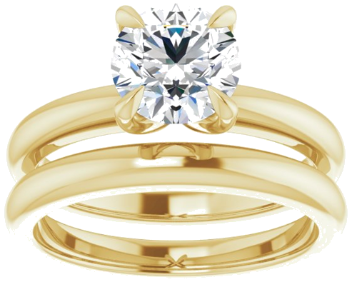 Sužadėtuvių Žiedas „Claw-Prong Solitaire“ 14k yellow gold Round 7mm (8)
