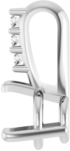 Pakabukas „Accented“ 14k white gold Round 4mm (3)