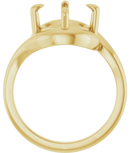 Sužadėtuvių Žiedas „Claw-Prong Solitaire Bypass“ 14k yellow gold Round 9.3mm (2)