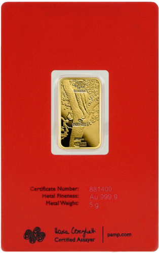 5 g Investment Gold Bar Year of the Tiger PAMP (3)