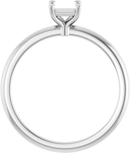 Sužadėtuvių Žiedas „Claw-Prong“ 14k white gold Square 4mm (2)