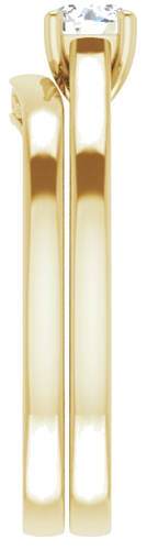 Sužadėtuvių Žiedas „Solitaire“ 14k yellow gold Round 4.4mm (9)