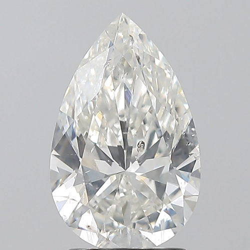 2.01 carat H-SI2 Natūralus Pear Deimantas (1)