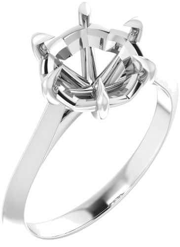 Sužadėtuvių Žiedas „Claw-Prong Solitaire“ 950 Platinos Round 8.8mm (1)