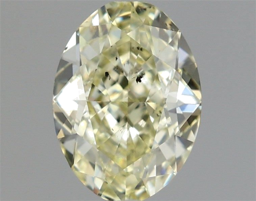 1.02 carat Fancy Light Yellow-SI2 Natūralus Oval Deimantas (1)