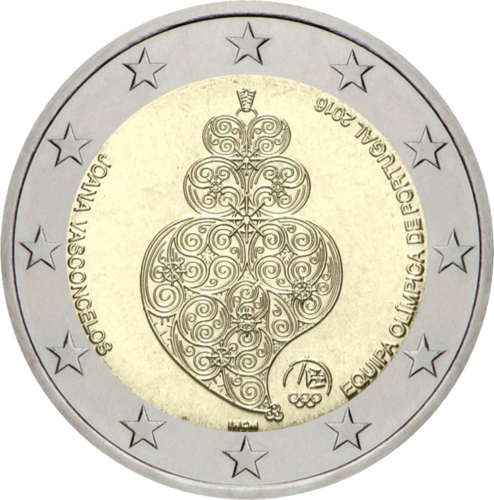 2016 Portugalija Olimpinė komanda 2 eurų moneta (1)