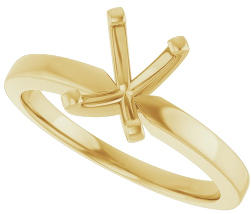 Sužadėtuvių Žiedas „Solitaire“ 14k yellow gold Emerald 7mm x 5mm (5)